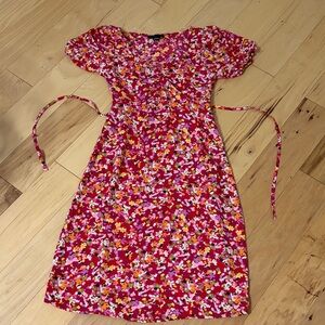 Sanctuary Red Floral Midi Dress